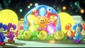 The 8 Yoshi colours upon fixing the sundream stone